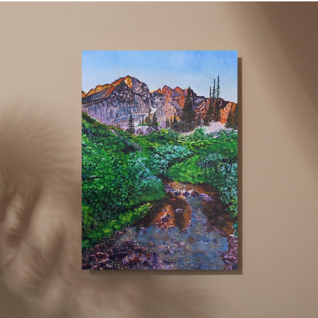 Mountain Stream Canvas Print – A3 Scenic Landscape Wall Art