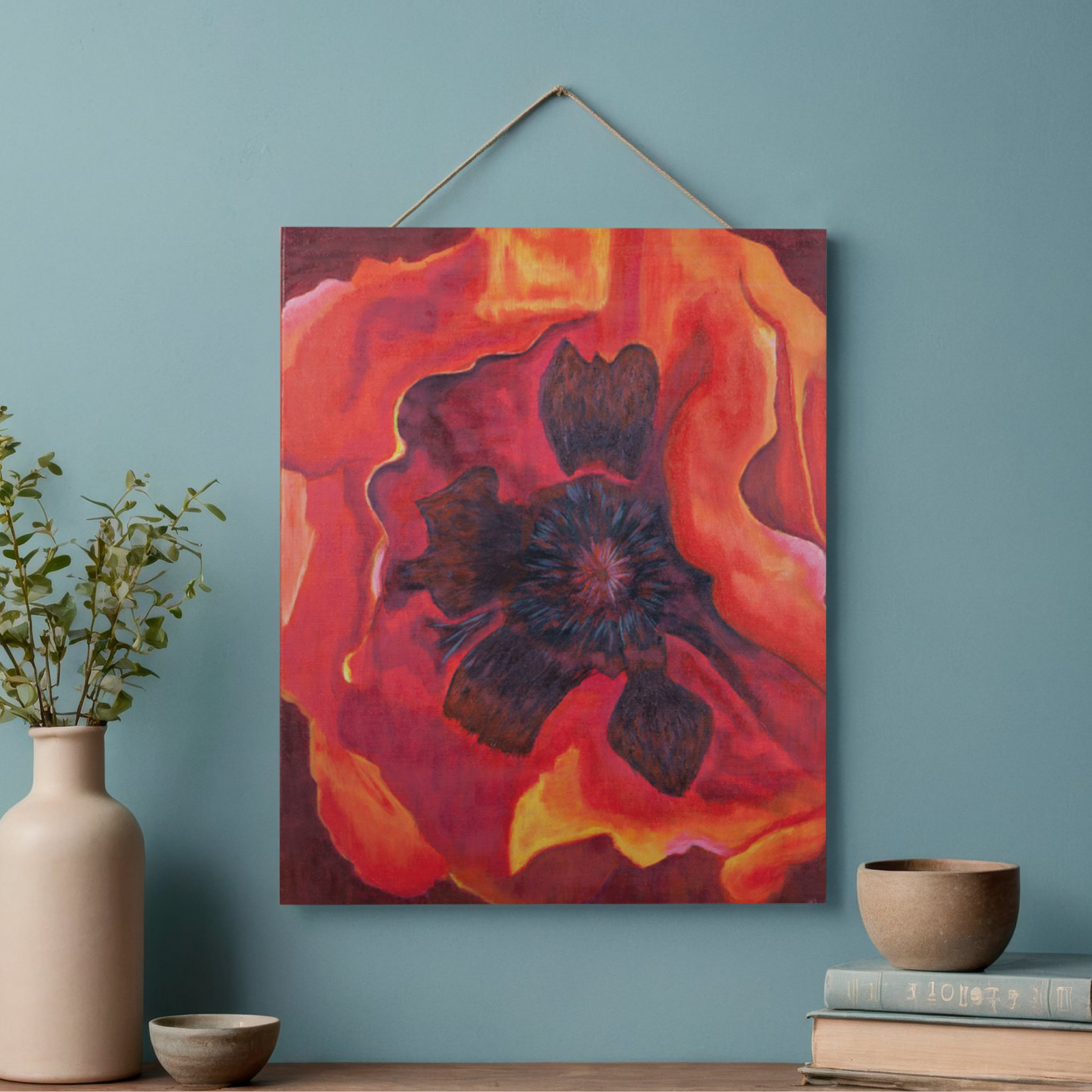 Bold Bloom Canvas Print – A3 Vibrant Floral Wall Art