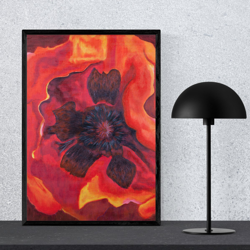 Bold Bloom Canvas Print – A3 Vibrant Floral Wall Art