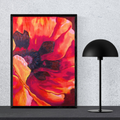 Fiery Poppy Canvas Print – A3 Bold Red Floral Wall Art