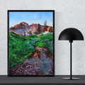 Mountain Stream Canvas Print – A3 Scenic Landscape Wall Art