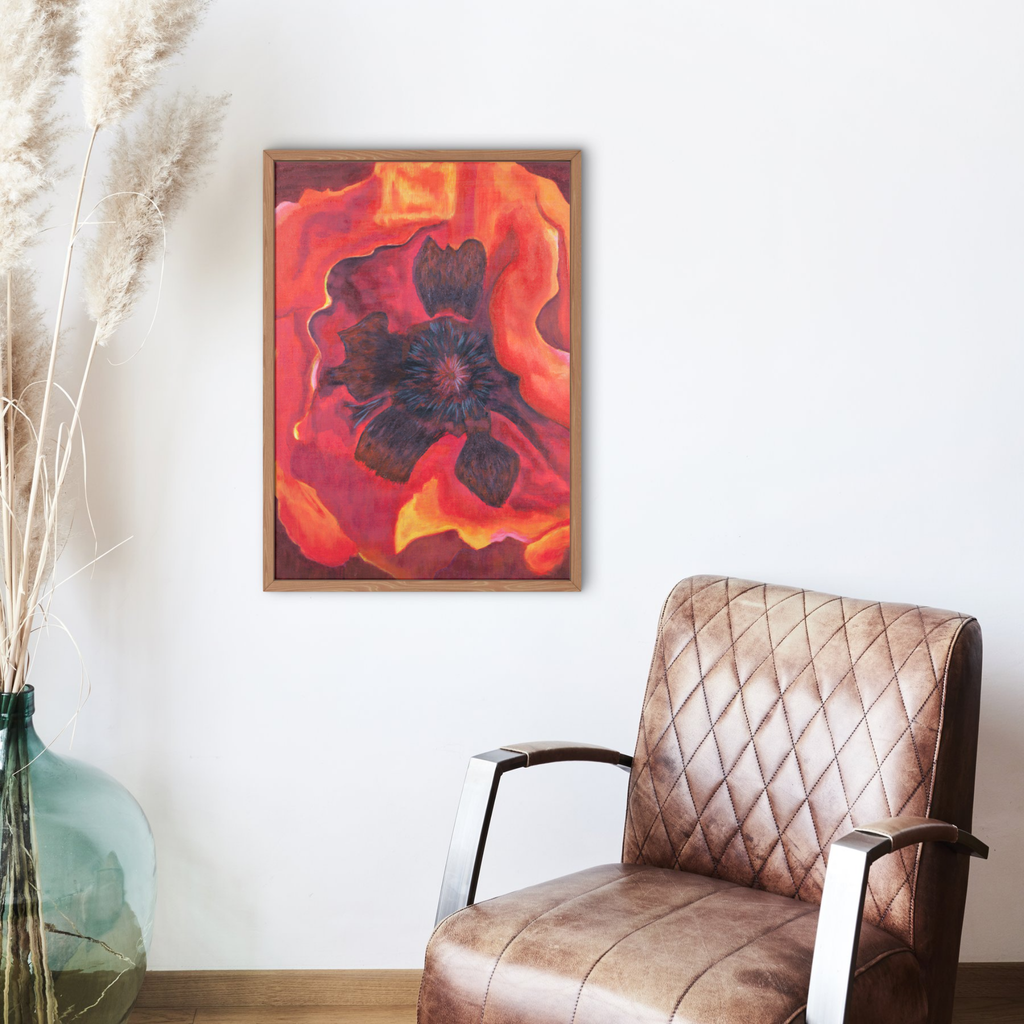 Bold Bloom Canvas Print – A3 Vibrant Floral Wall Art