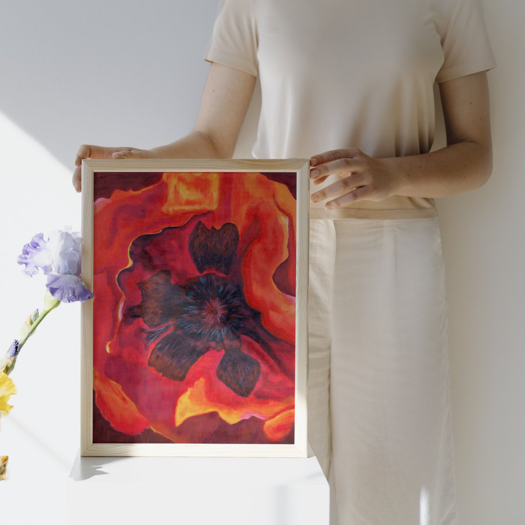 Bold Bloom Canvas Print – A3 Vibrant Floral Wall Art