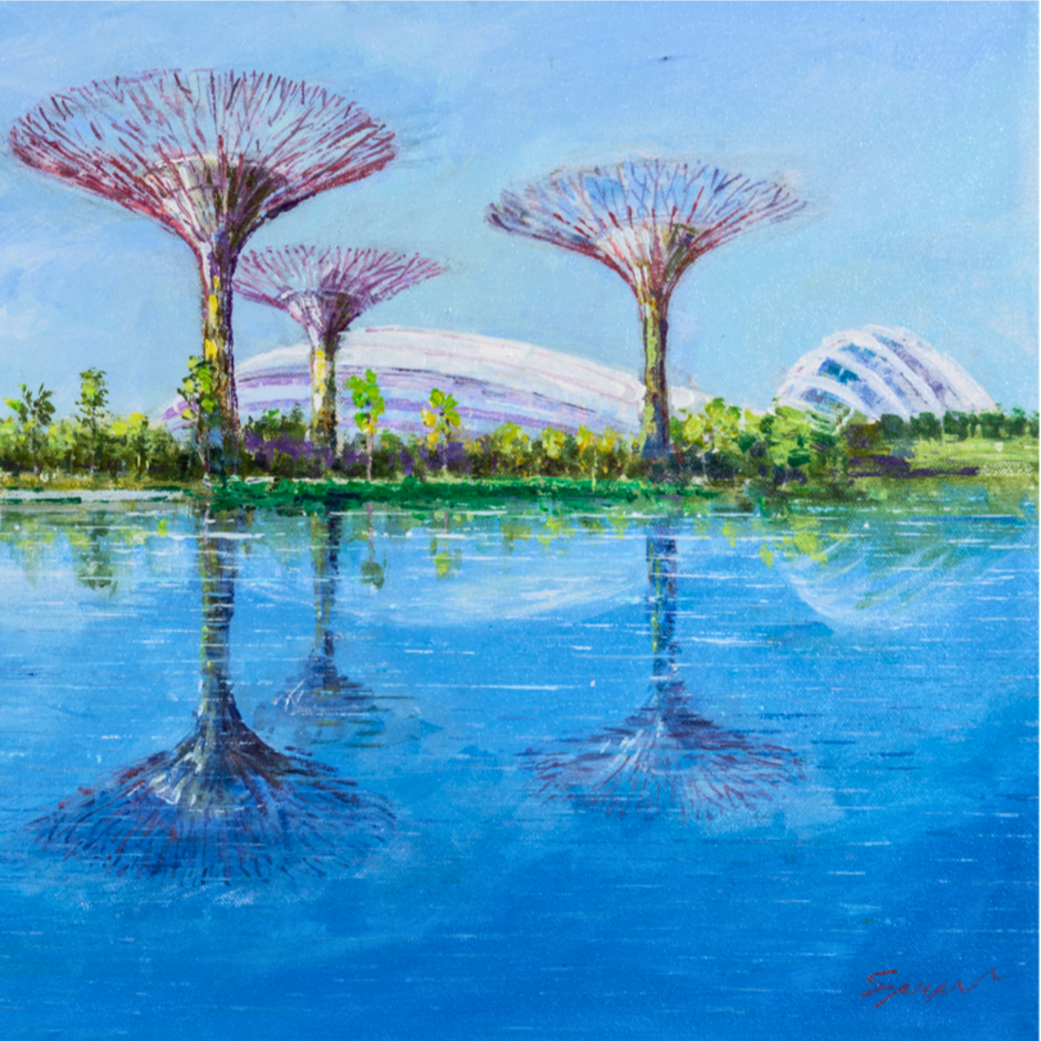 Supertree Grove at Gardens by the Bay Canvas Print – A3 Singapore Landmark Wall Art