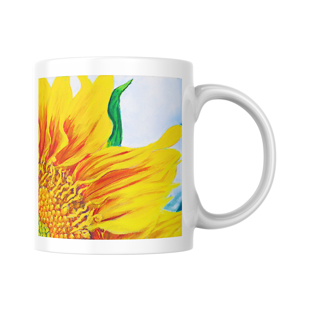 Radiant Sunflower Mug – Bright Floral Ceramic Coffee Mug