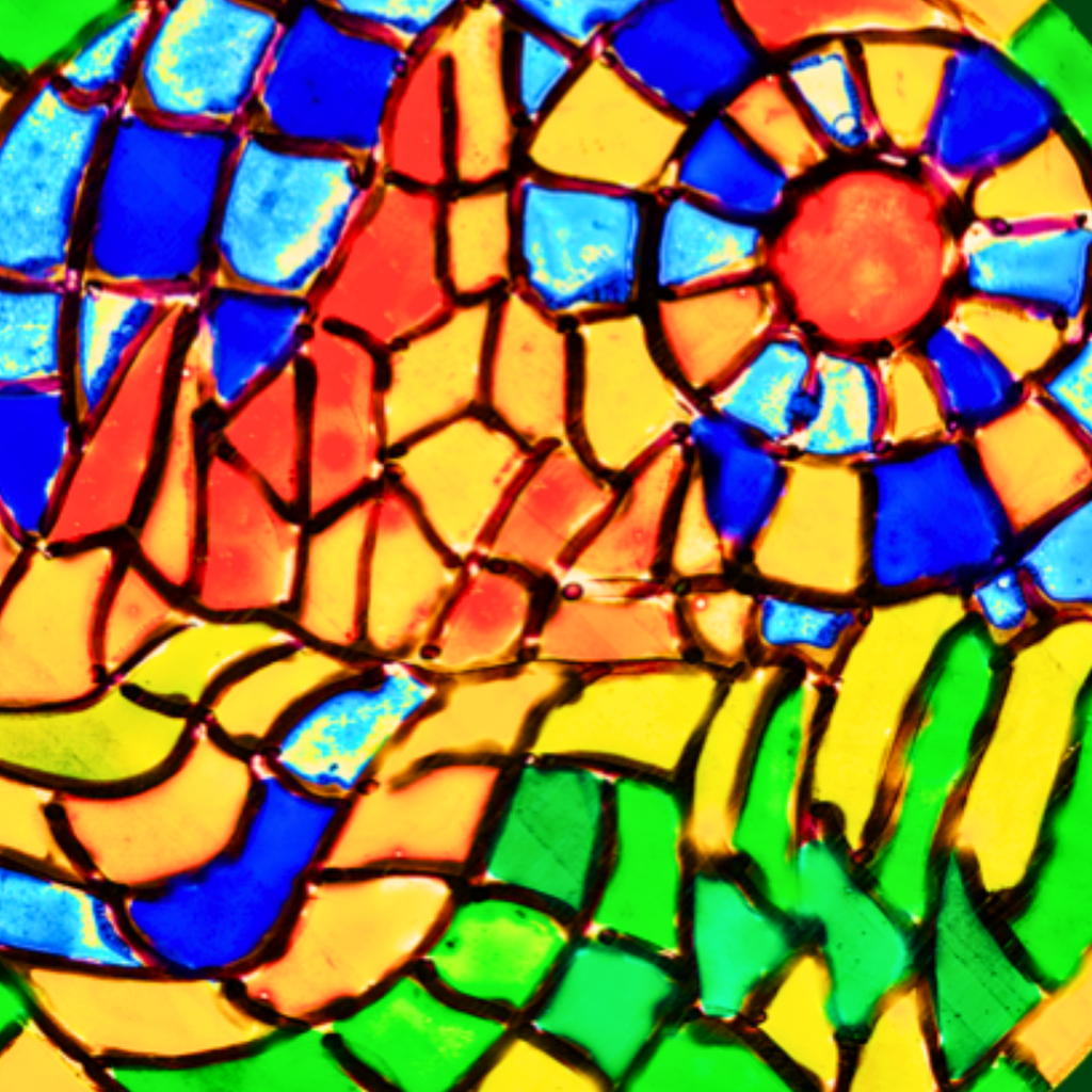 Stained Glass Mountain Landscape Mug – Scenic Mosaic Ceramic Coffee Mug