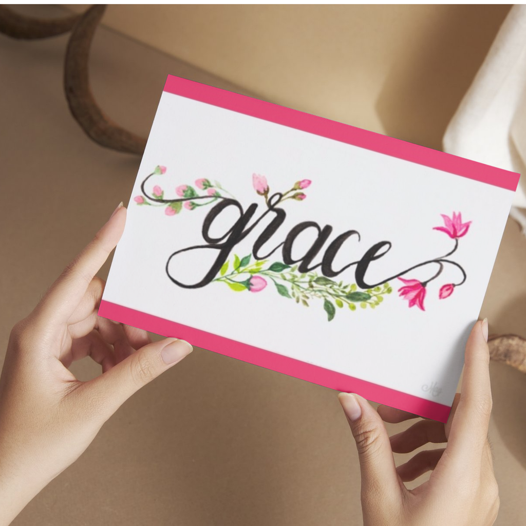 Grace Floral Card – Watercolor Illustration Design
