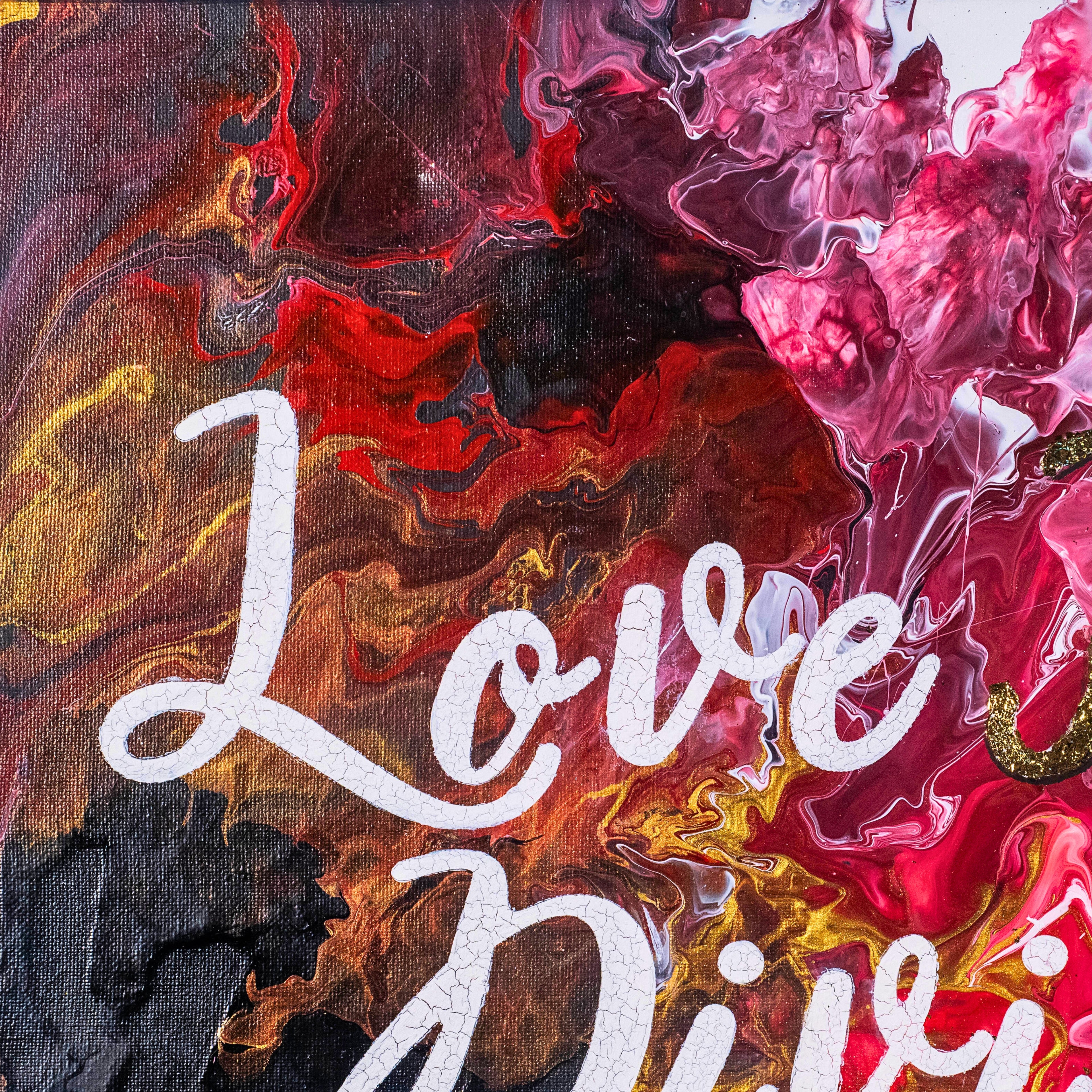 Love Is Divine Canvas Print – A3 Abstract Affirmation Wall Art