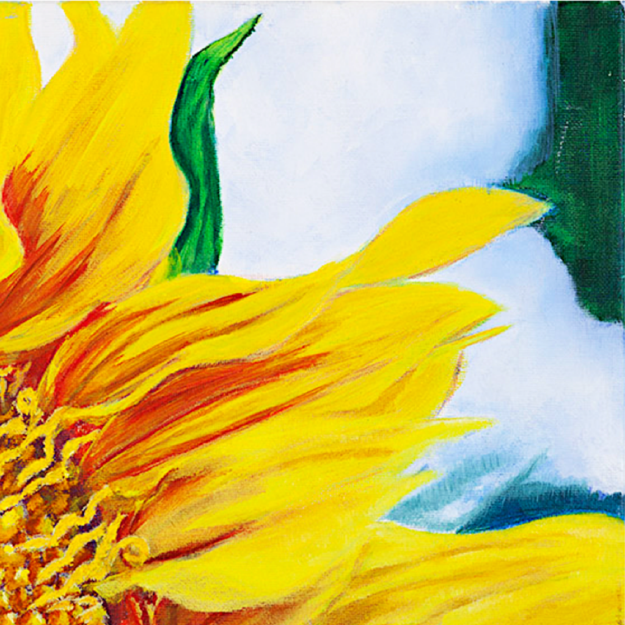 Radiant Sunflower Canvas Print – A3 Vibrant Yellow Floral Wall Art