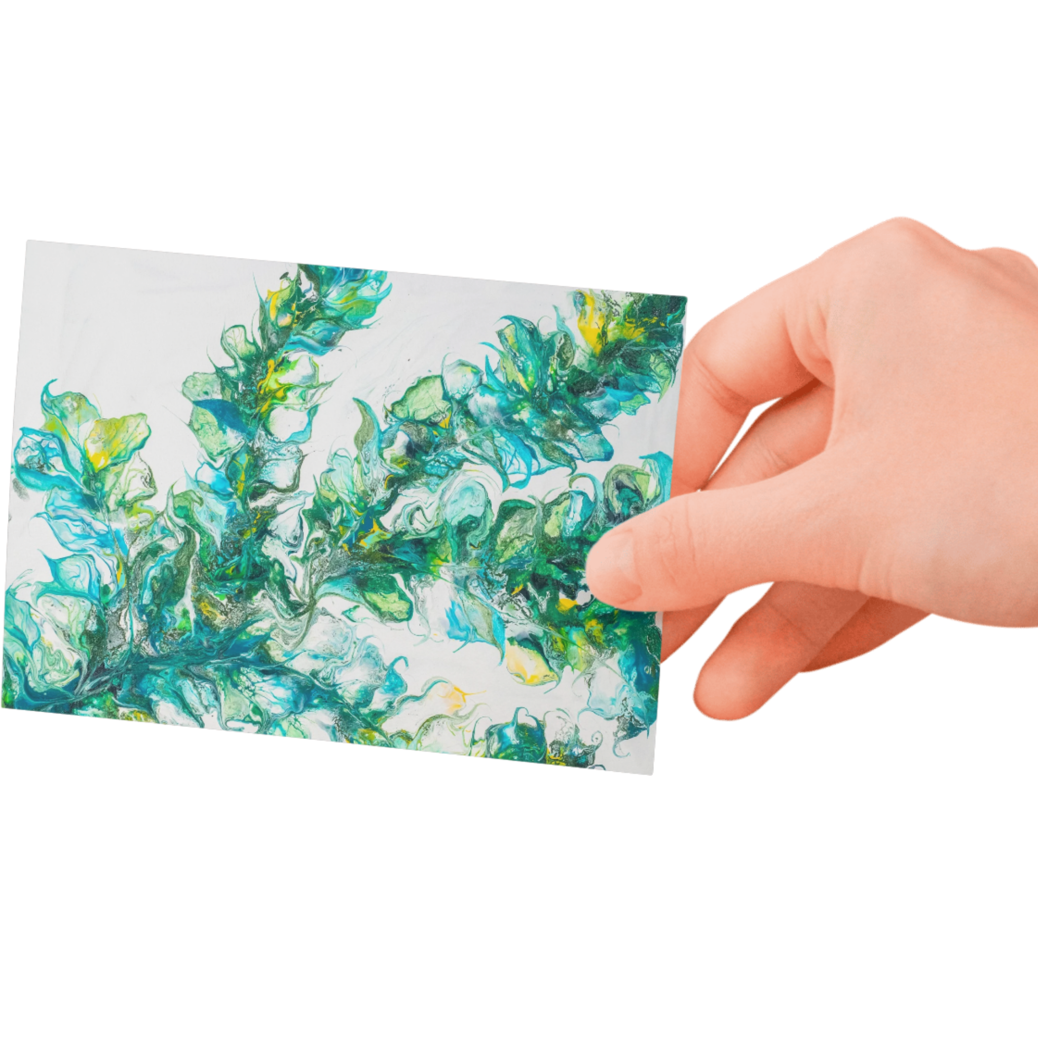Whispers of Motion – Blank Greeting Card with Craft Envelope & Organic Abstract Artwork