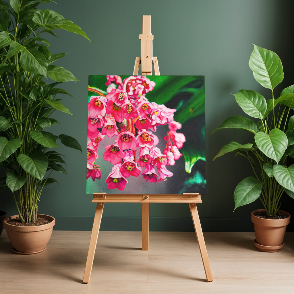 Pink Frankincense Flowers Canvas Print – A3 Botanical Wall Art