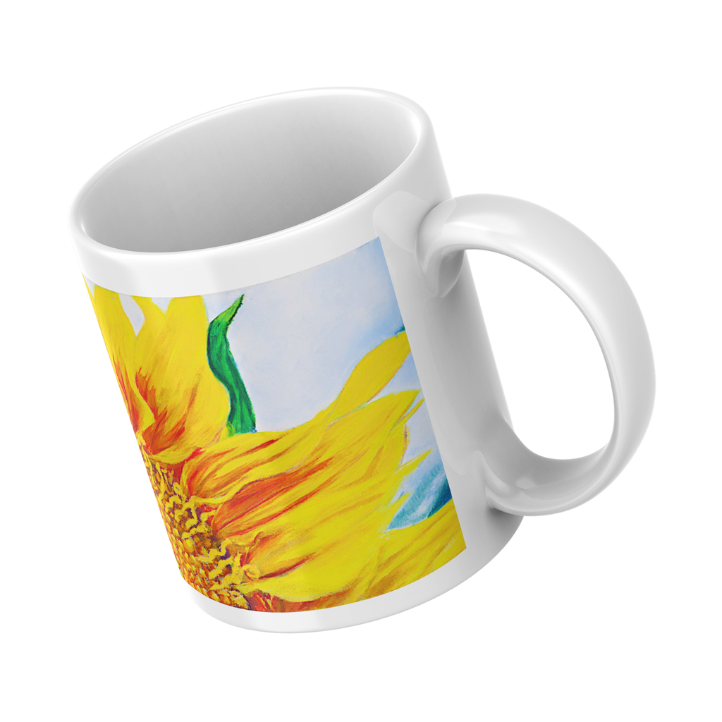 Radiant Sunflower Mug – Bright Floral Ceramic Coffee Mug