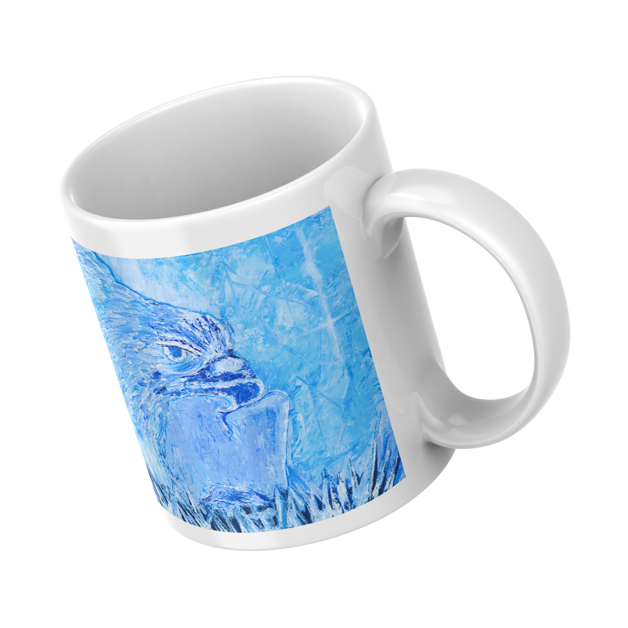 Eagle in Ice Mug – Majestic Wildlife Ceramic Coffee Mug