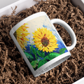 Sunlit Bloom Mug – Two Sunflowers Ceramic Coffee Mug