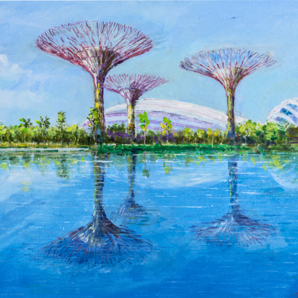 Supertree Grove at Gardens by the Bay Canvas Print – A3 Singapore Landmark Wall Art