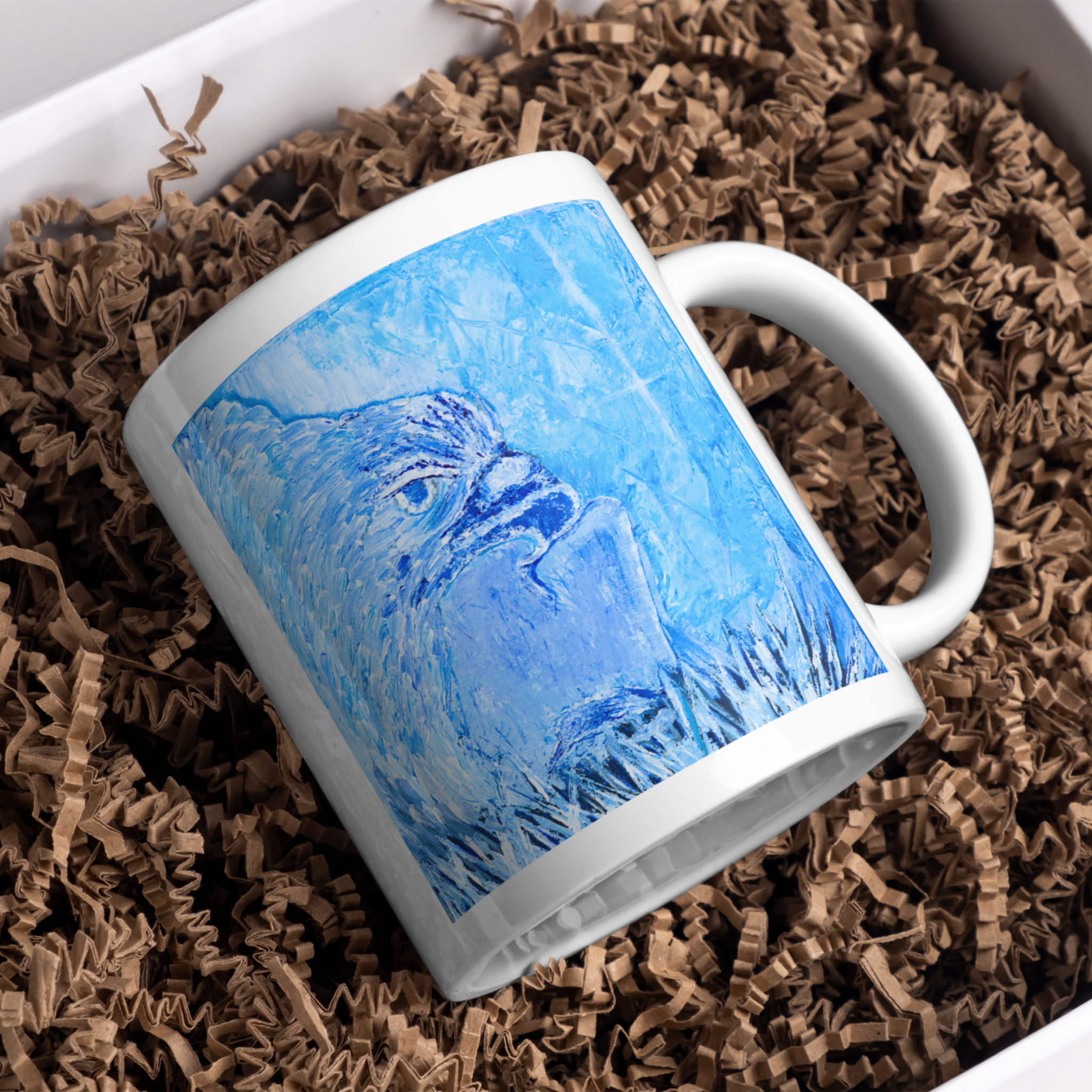 Eagle in Ice Mug – Majestic Wildlife Ceramic Coffee Mug