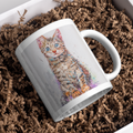 Blue-Eyed Tabby Kitten Mug – Adorable Cat Ceramic Coffee Mug