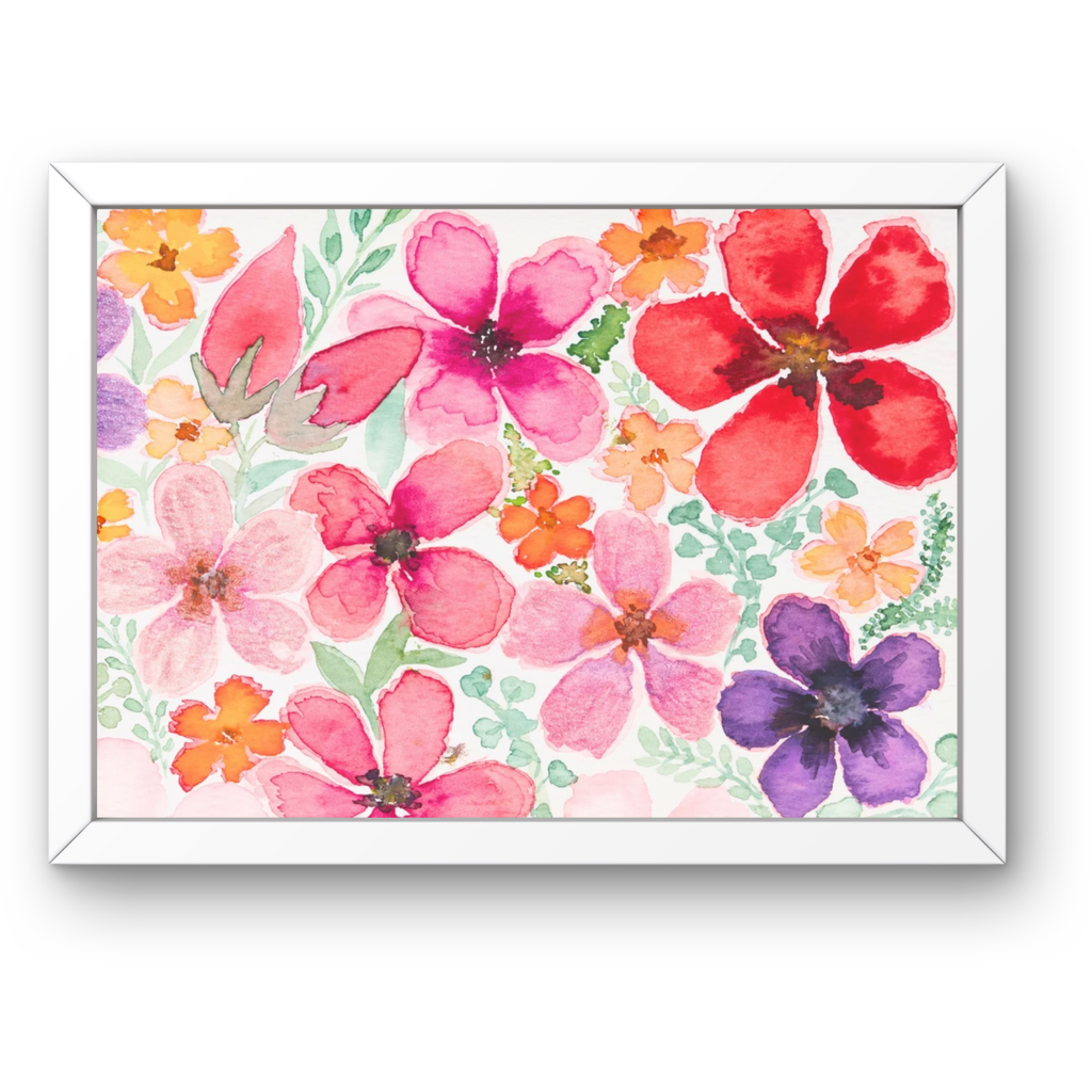 Vibrant Bouquet Canvas Print – A3 Colorful Floral Wall Art