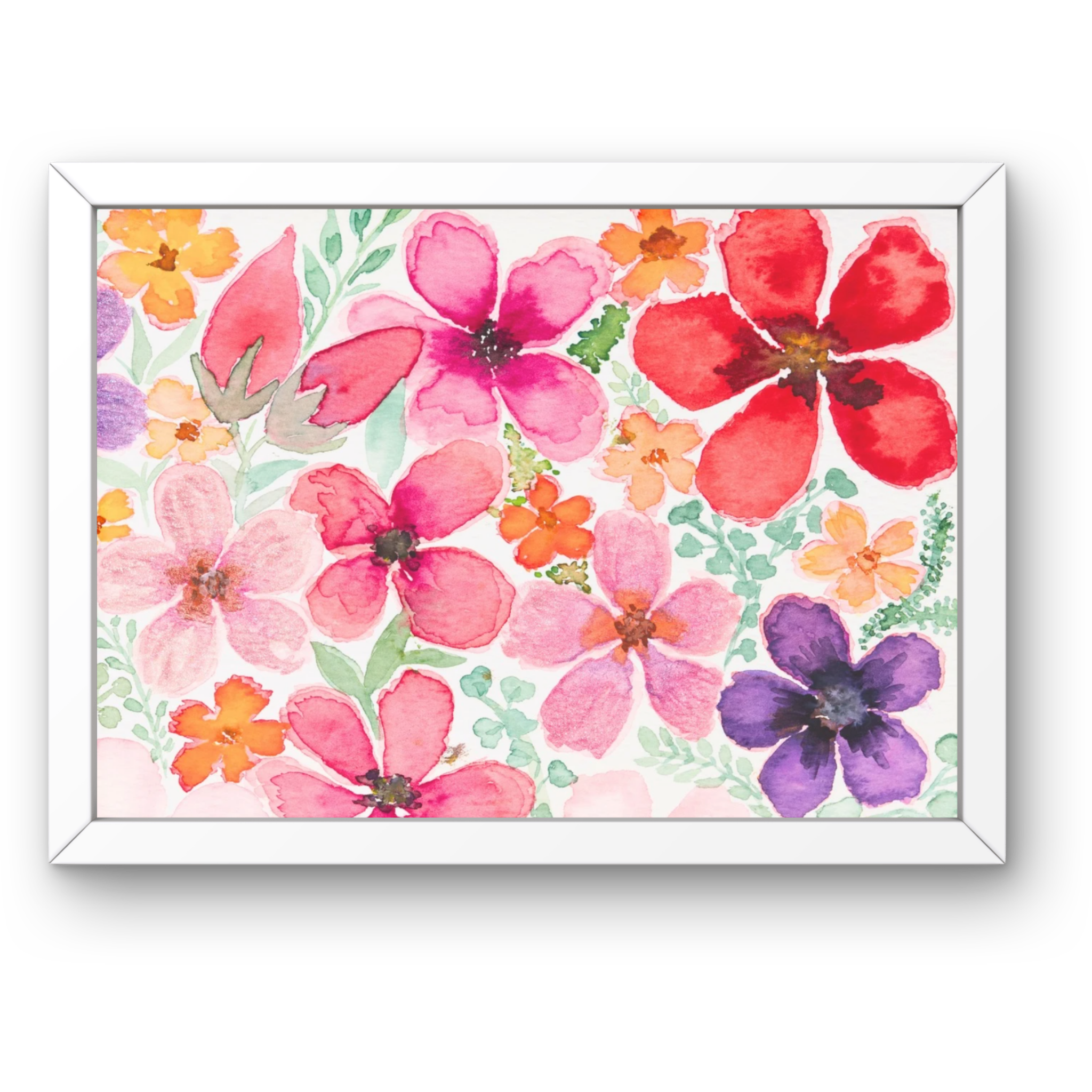 Vibrant Bouquet Canvas Print – A3 Colorful Floral Wall Art