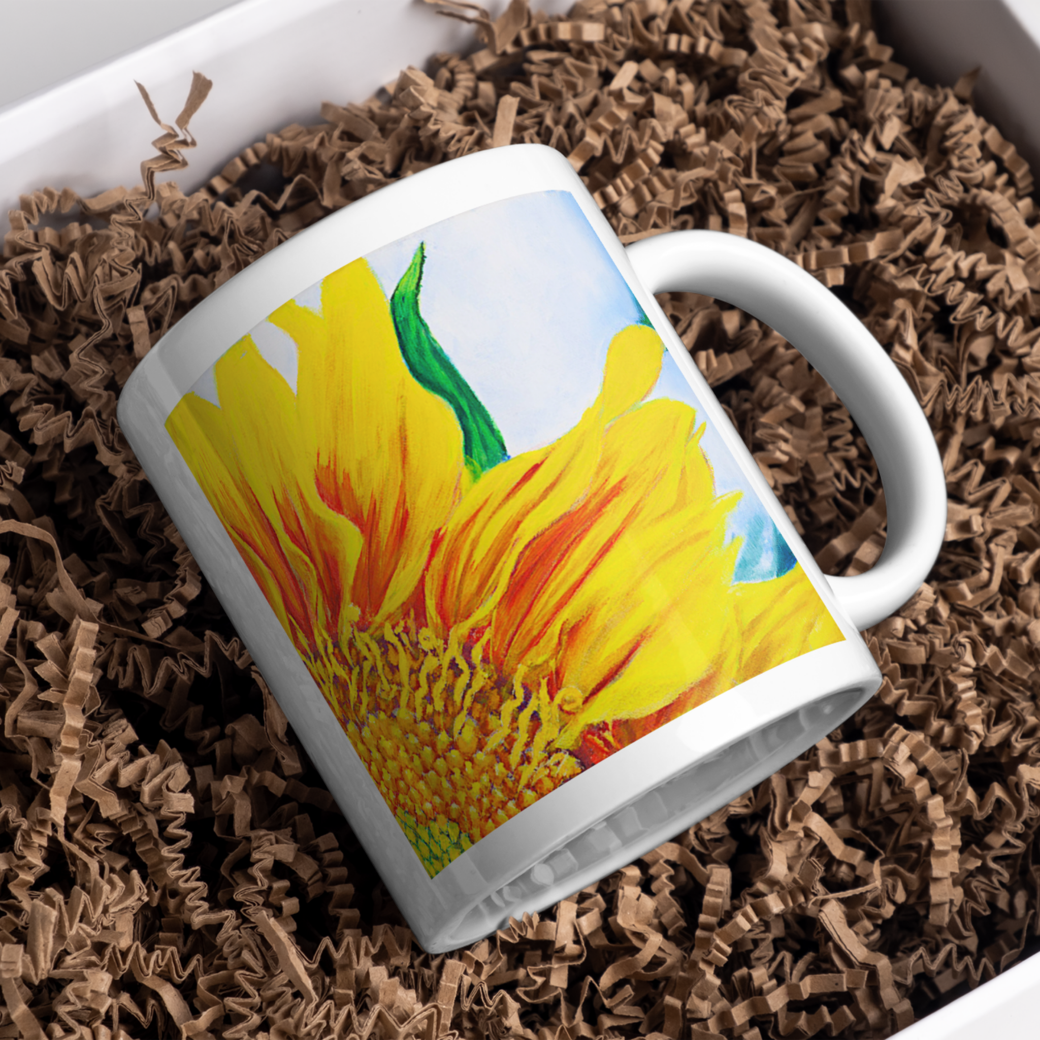 Radiant Sunflower Mug – Bright Floral Ceramic Coffee Mug