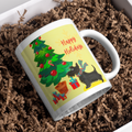Scottie Dog & Christmas Tree Mug – Happy Holidays Dog Ceramic Coffee Mug