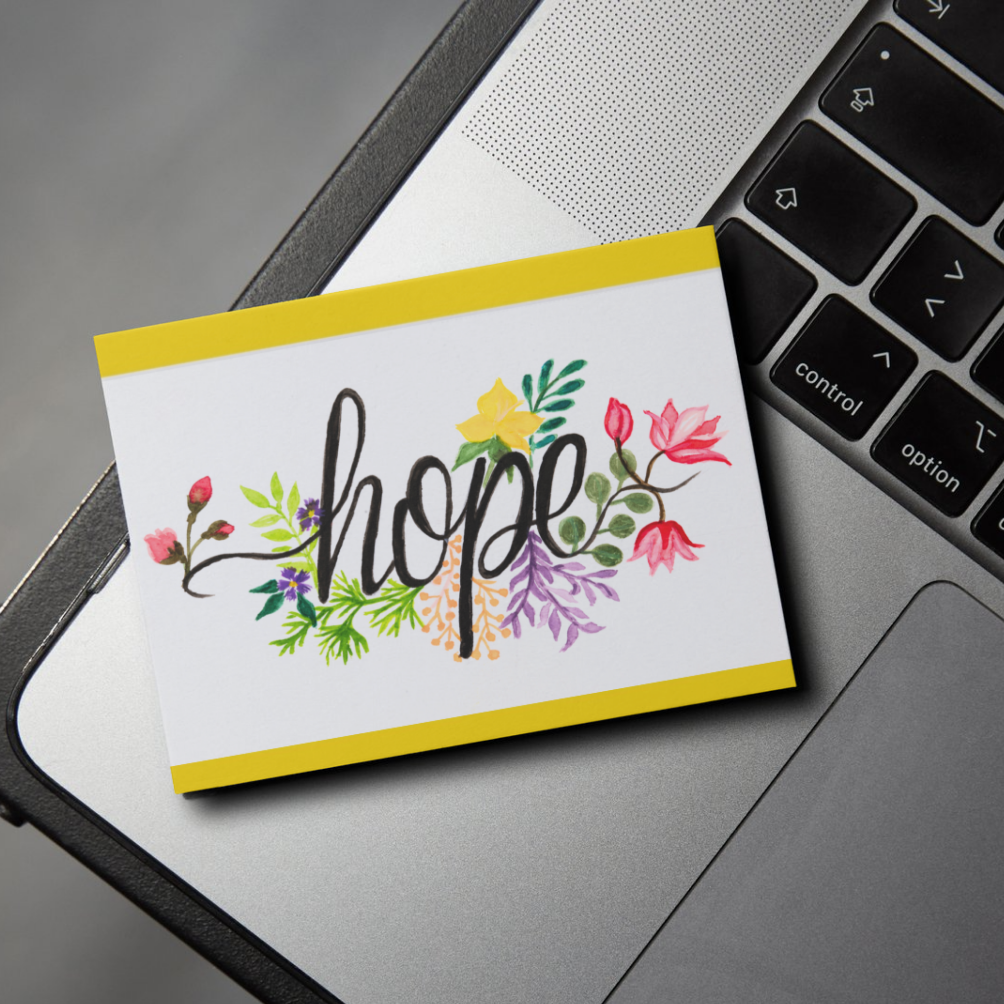 Hope Floral Card – Watercolor Illustration Design