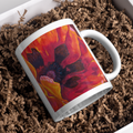 Fiery Poppy Mug – Bold Floral Ceramic Coffee Mug