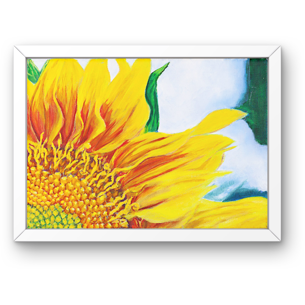 Radiant Sunflower Canvas Print – A3 Vibrant Yellow Floral Wall Art