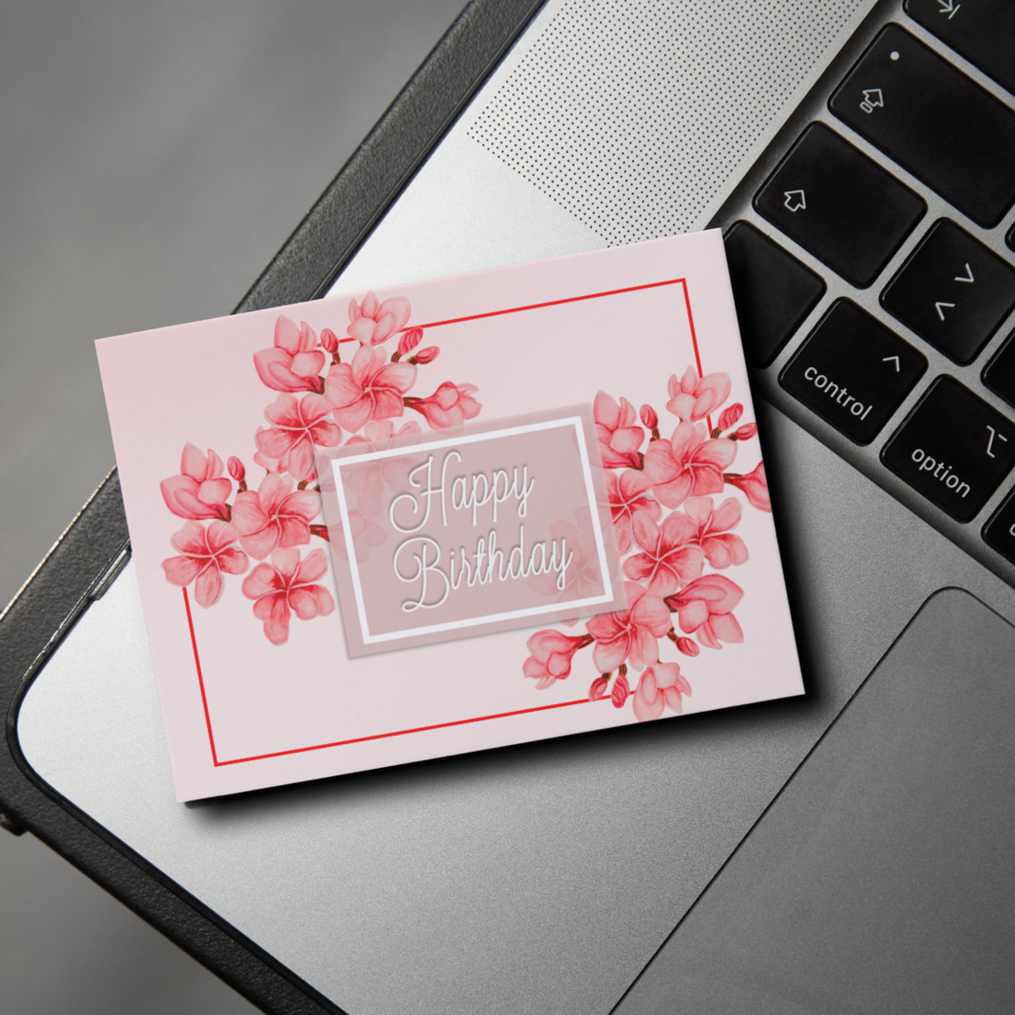 Plumeria Bloom Birthday Card – Floral Design