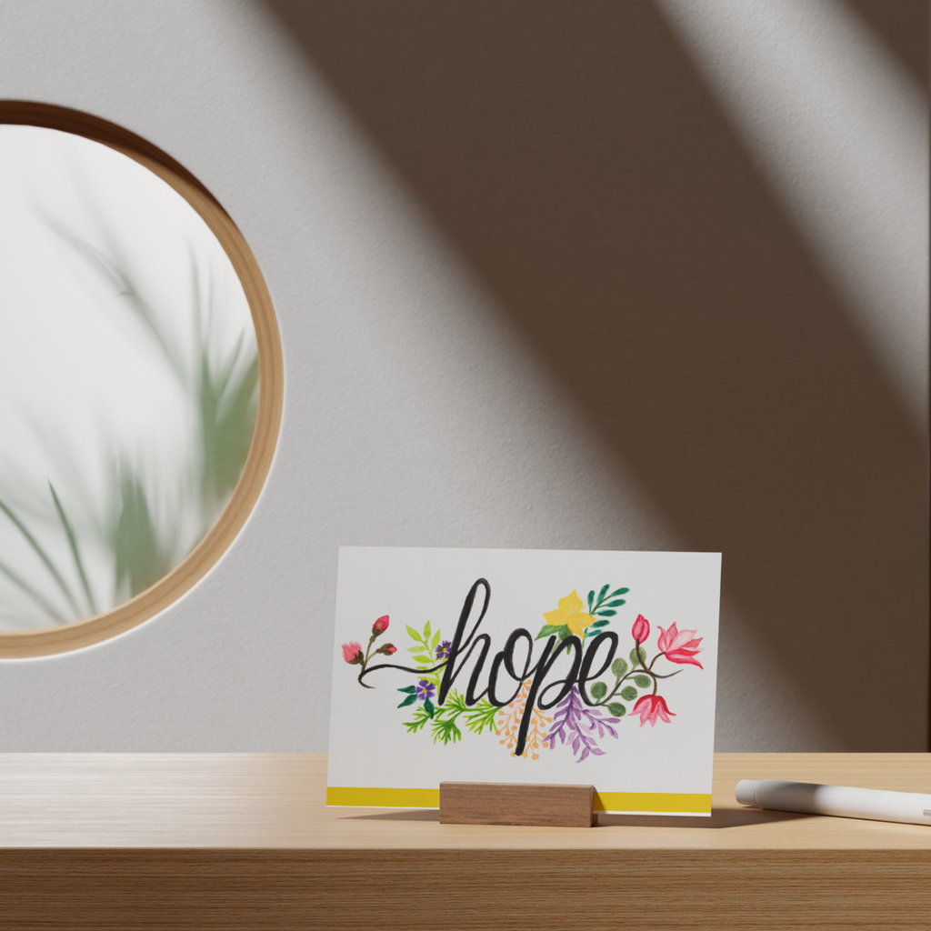 Hope Floral Card – Watercolor Illustration Design