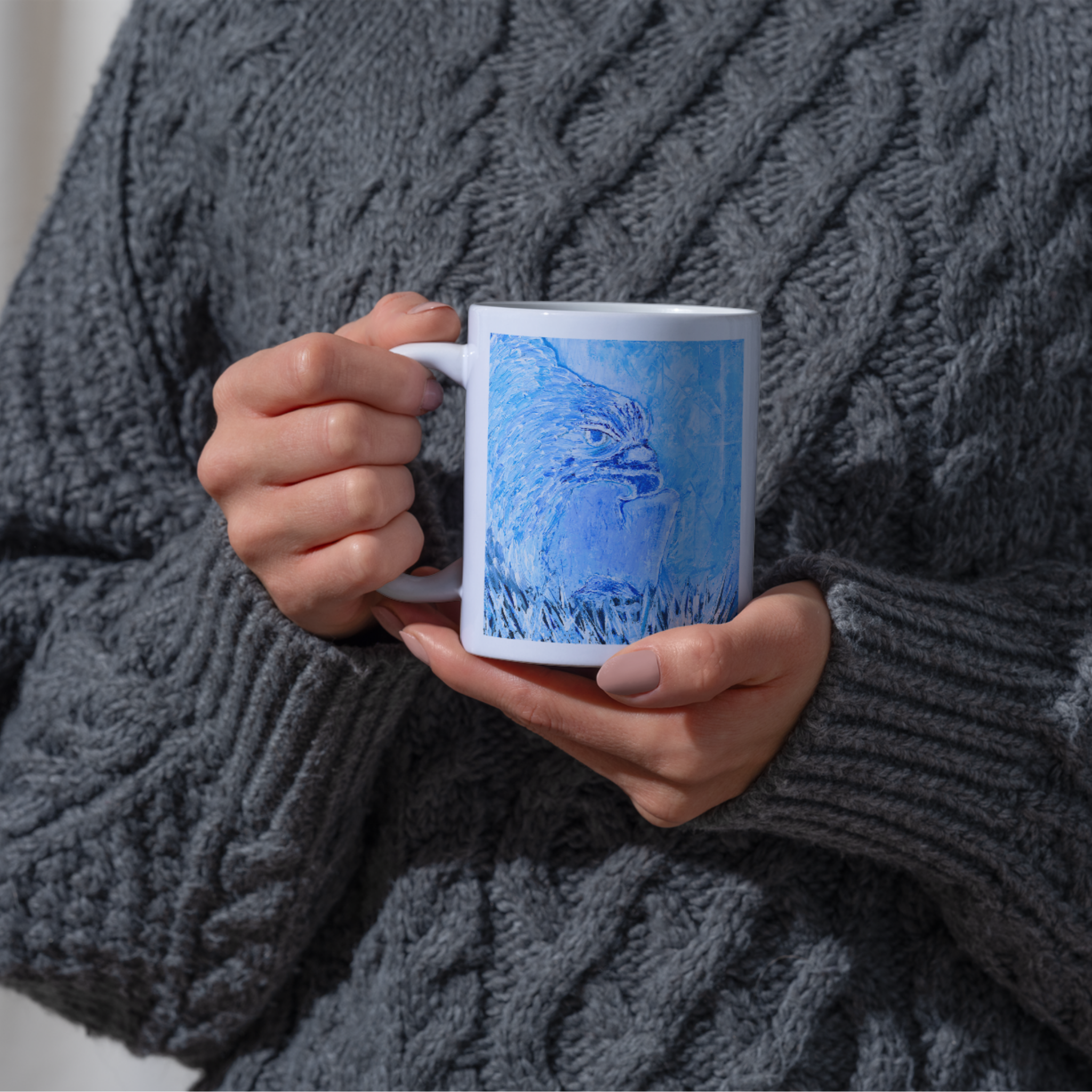Eagle in Ice Mug – Majestic Wildlife Ceramic Coffee Mug