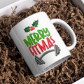 Merry Fitmas Dumbbell Mug – Fitness Christmas Ceramic Coffee Mug