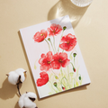 Red Poppies Floral Card – Watercolor Painting Design