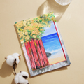 Ocean View with Blossoms Landscape Card – Acrylic Painting Design