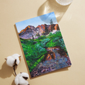 Mountain Stream Landscape Card – Acrylic Painting Design