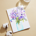 Blue Jar Bouquet Floral Card – Watercolor Painting Design