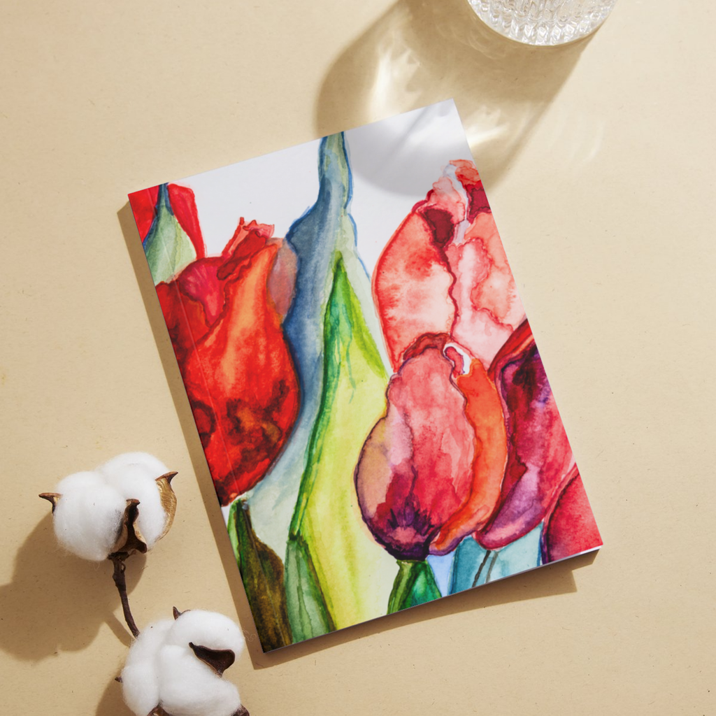 Watercolor Tulips Floral Card – Elegant Painting Design