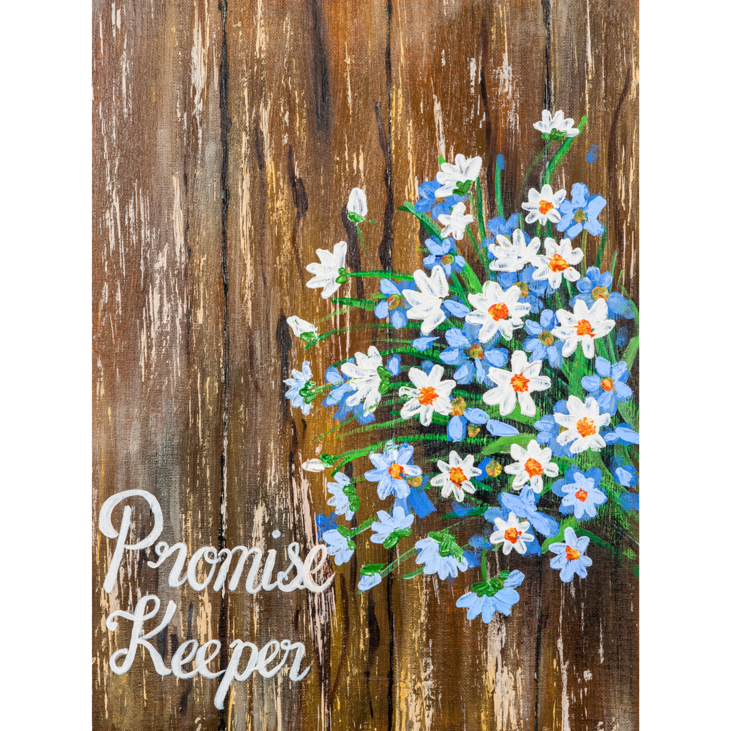 Promise Keeper Floral Card – Acrylic Painting Design