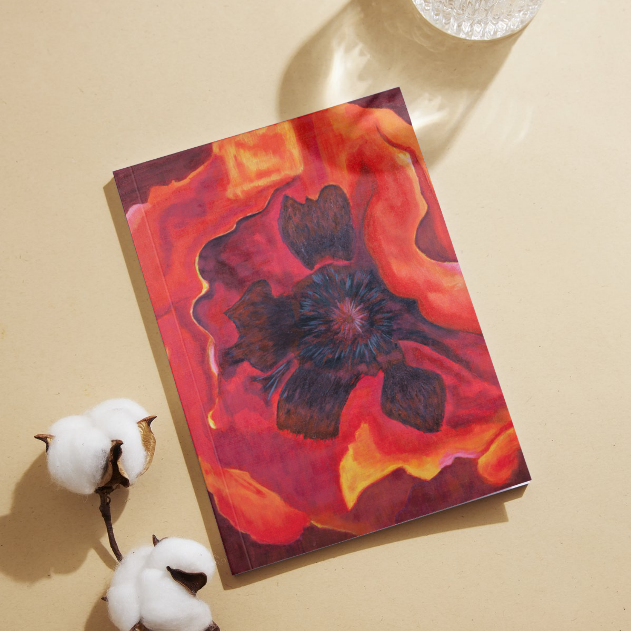 Bold Bloom Floral Card – Abstract Acrylic Design