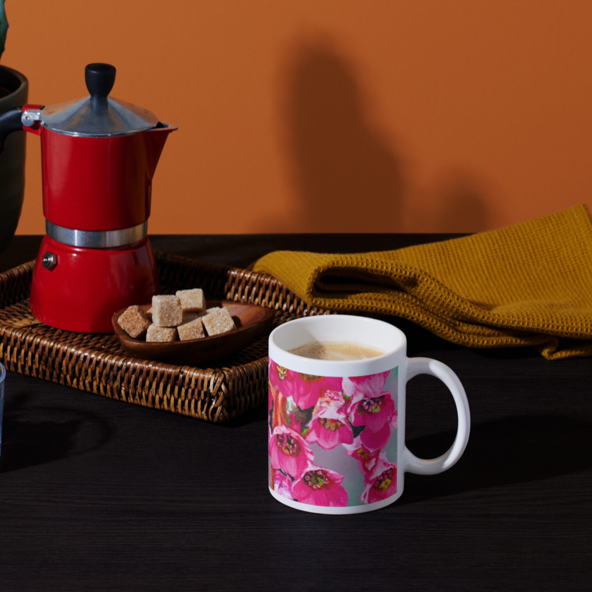 Pink Frankincense Flowers Mug – Delicate Floral Ceramic Coffee Mug