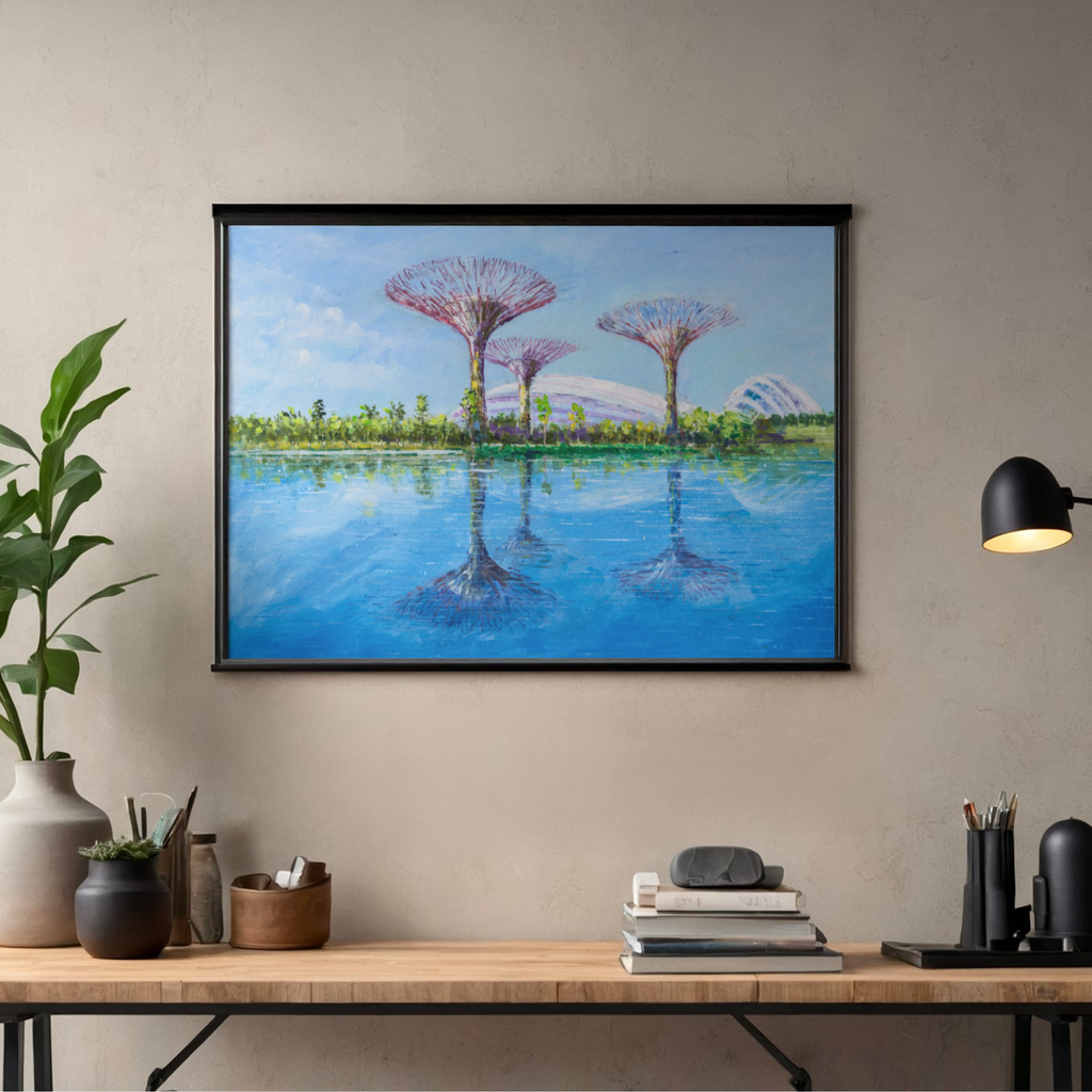 Supertree Grove at Gardens by the Bay Canvas Print – A3 Singapore Landmark Wall Art