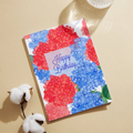 Hydrangea Bloom Birthday Card – Watercolor Floral Design