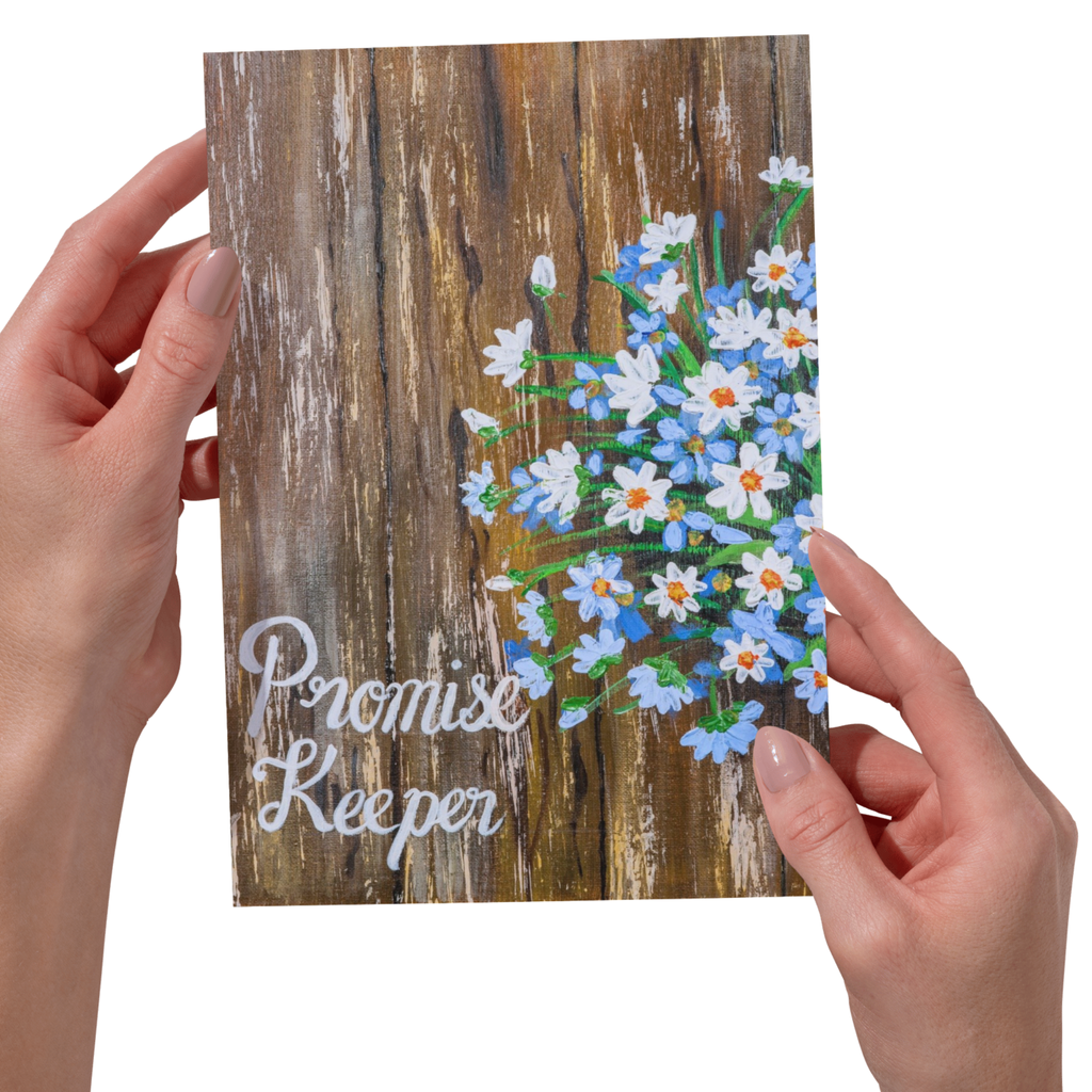 Promise Keeper Floral Card – Acrylic Painting Design