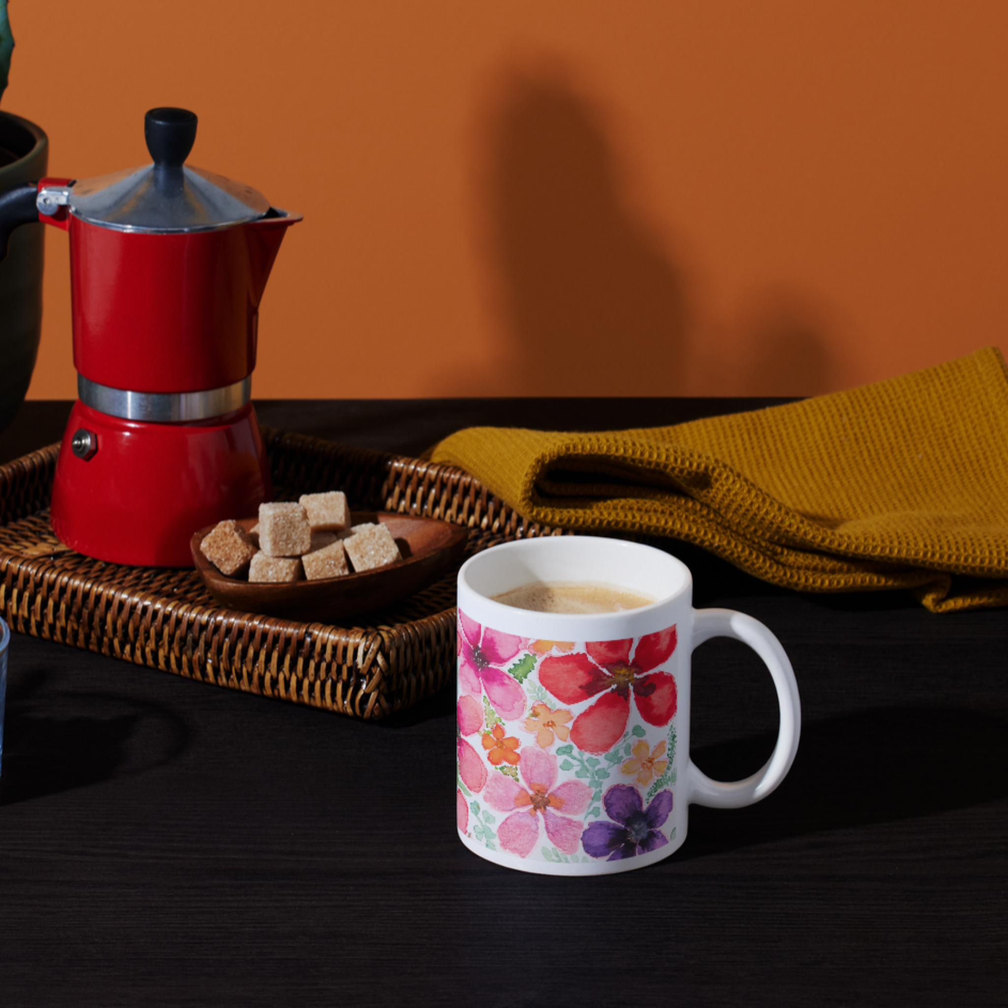 Vibrant Bouquet Mug – Colorful Watercolor Ceramic Coffee Mug