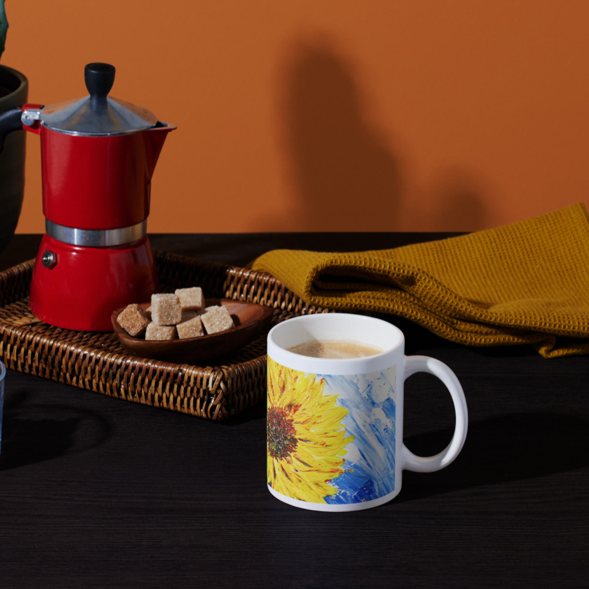 Sunlit Bloom Mug – Two Sunflowers Ceramic Coffee Mug