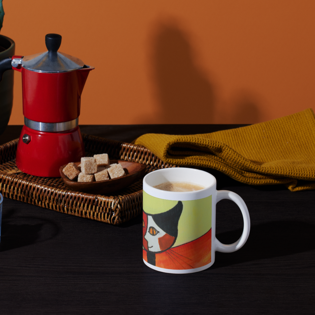 Picasso Cat & Mouse Mug – Bold Abstract Art Ceramic Coffee Mug