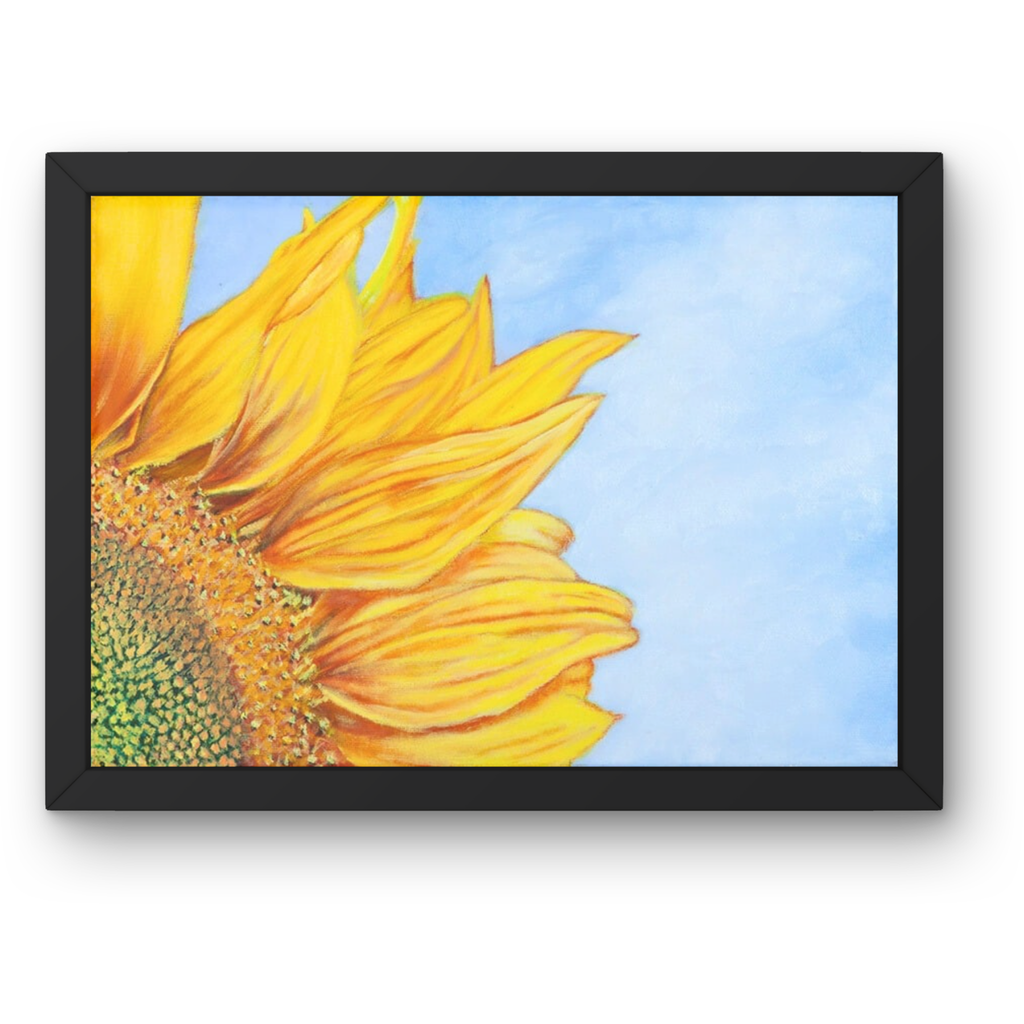 Sunflower Sky Canvas Print – A3 Soft Yellow Floral Wall Art