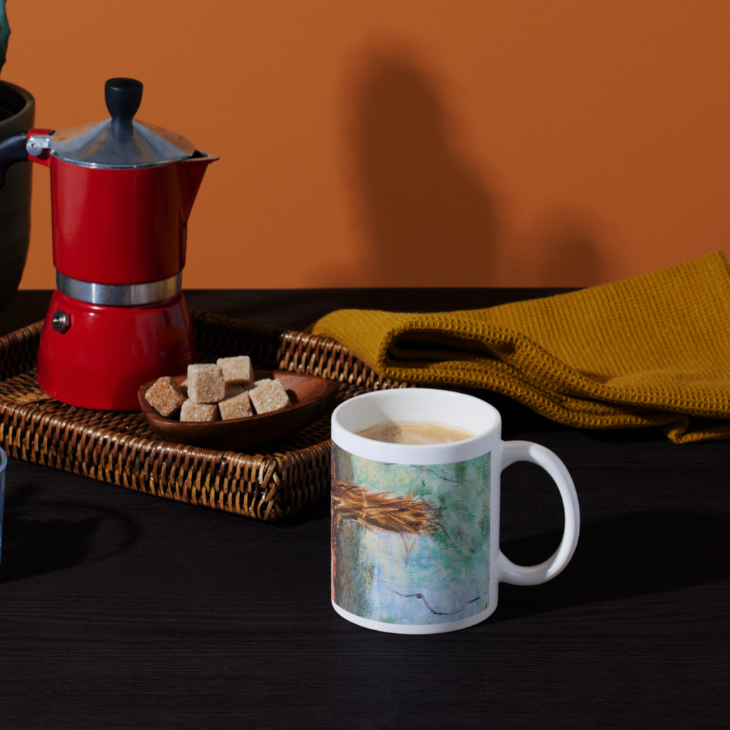 Rooted Cross Mug – Psalms 91 Faith Ceramic Coffee Mug
