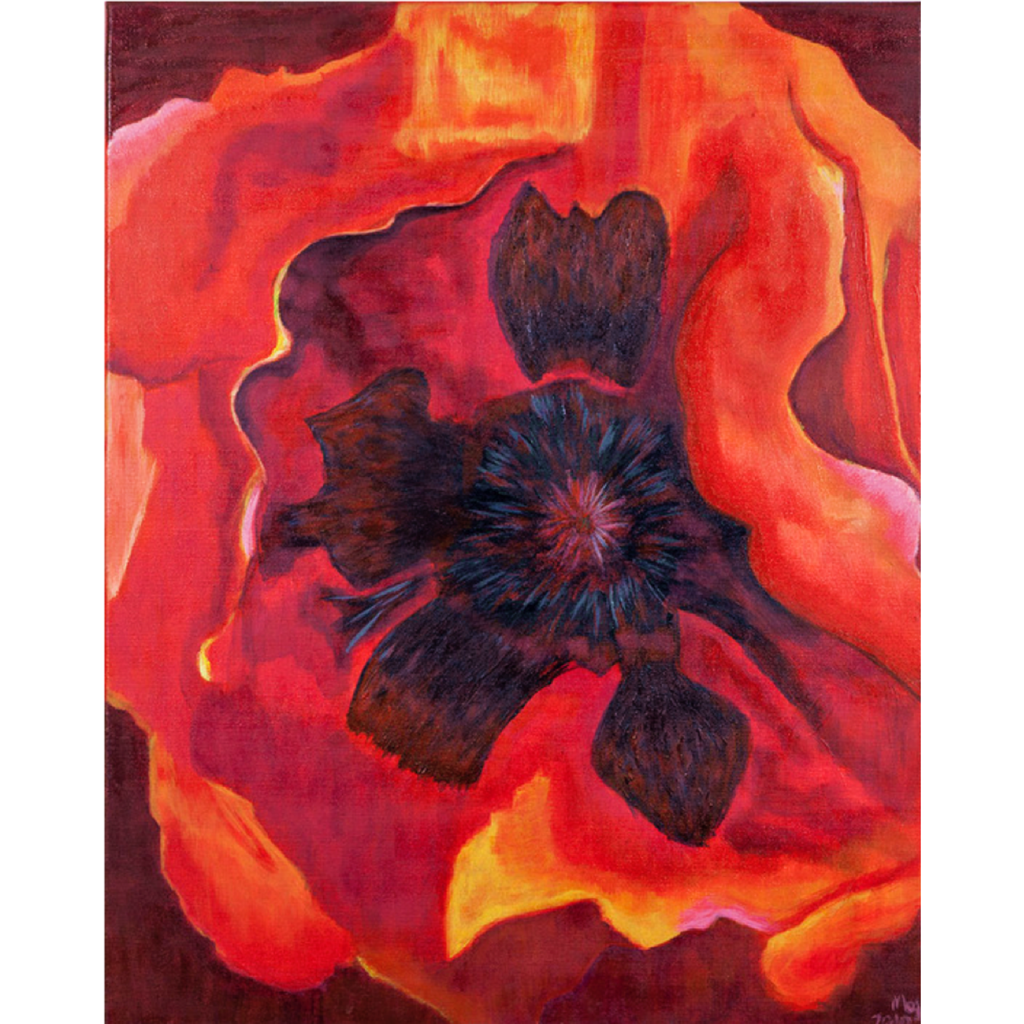 Bold Bloom Floral Card – Abstract Acrylic Design