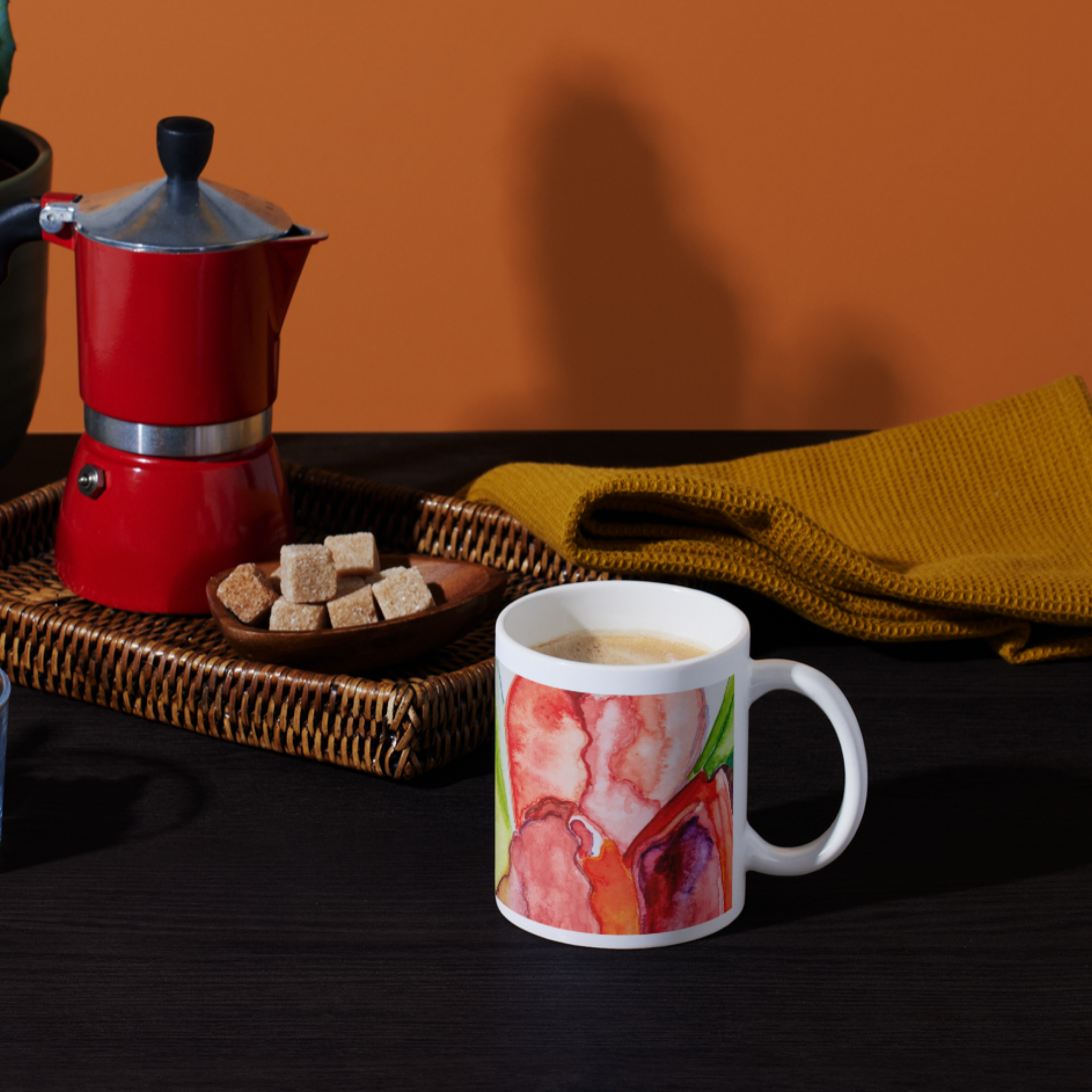 Watercolor Tulips Mug – Elegant Floral Ceramic Coffee Mug